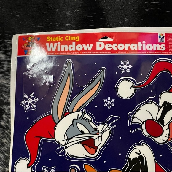Retired‎ Warner Brothers Looney Tunes Clings Window Christmas Decorations NOS - Picture 2 of 4